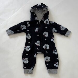 Disney Black and Gray Character Footie